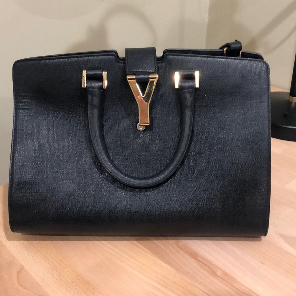 Saint Laurent classic Y cabas black small calfskin